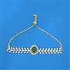 Cubic Zirconia Adjustable Bracelet With 2 Tone Plating