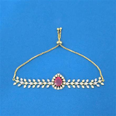 Cubic Zirconia Adjustable Bracelet With 2 Tone Plating