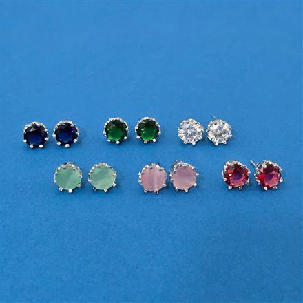 Cubic Zirconia Tops With Rhodium Plating