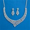 Cz Classic Necklace With 2 Tone Rhodium Plating