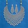 Cz Classic Necklace With 2 Tone Rhodium Plating