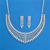 Cz Classic Necklace With 2 Tone Rhodium Plating