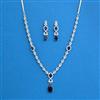 Cz Classic Necklace With Rhodium Plating