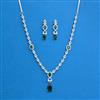 Cz Classic Necklace With Rhodium Plating