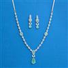 Cz Classic Necklace With Rhodium Plating
