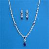 Cz Classic Necklace With Rhodium Plating