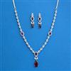 Cz Classic Necklace With Rhodium Plating