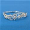 Cubic Zirconia Openable Kada With Rhodium 2 Tone Plating