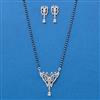 American Diamond Classic Mangalsutra With 2 Tone Rhodium Plating