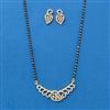 Cz Classic Mangalsutra With 2 Tone Rhodium Plating