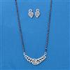 Cz Classic Mangalsutra With 2 Tone Rhodium Plating