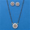 American Diamond Classic Mangalsutra With 2 Tone Rhodium Plating