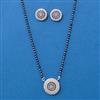 American Diamond Classic Mangalsutra With 2 Tone Rhodium Plating