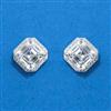 Cubic Zirconia Tops With Rhodium 2 Tone Plating