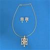 Cz Classic Pendant Set With 2 Tone Plating