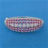 Cubic Zirconia Openable Kada With Rhodium Plating