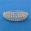 Cubic Zirconia Openable Kada With Rhodium Plating