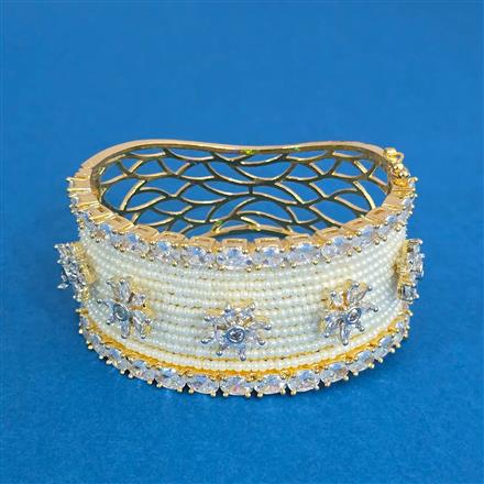 Cz Openable Kada With 2 Tone Plating