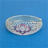 Cz Classic Kada With Rhodium Plating