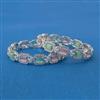 Cubic Zirconia Classic Bangles With Rhodium Plating