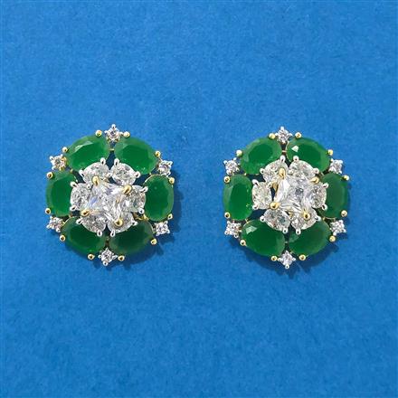 Cubic Zirconia Tops With 2 Tone Plating