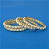 Cubic Zirconia Moti Bangles With Gold Plating