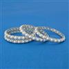 Cubic Zirconia Classic Bangles With Rhodium Plating
