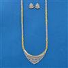 Cubic Zirconia Classic Pendant Set With Rhodium 2 Tone Plating