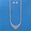 Cubic Zirconia Classic Pendant Set With Rhodium 2 Tone Plating