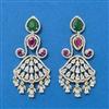 Cubic Zirconia Classic Earring With 2 Tone Plating