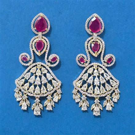 Cubic Zirconia Classic Earring With 2 Tone Plating