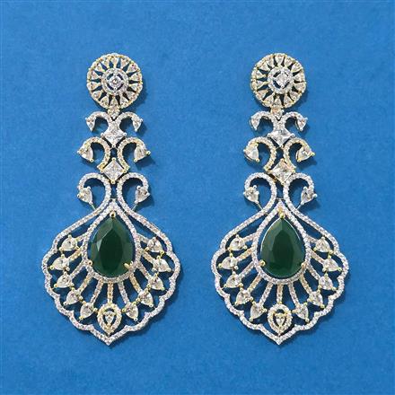 Cubic Zirconia Classic Earring With 2 Tone Plating