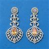Cubic Zirconia Classic Earring With 2 Tone Plating