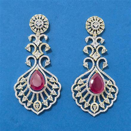 Cubic Zirconia Classic Earring With 2 Tone Plating