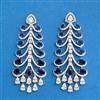 Cz Classic Earring With Rhodium Plating