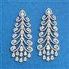 Cz Classic Earring With Rhodium Plating