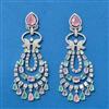 Cubic Zirconia Classic Earring With Rhodium Plating