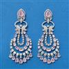 Cubic Zirconia Classic Earring With Rhodium Plating