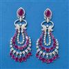 Cubic Zirconia Classic Earring With Rhodium Plating