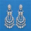 Cubic Zirconia Classic Earring With Rhodium Plating