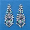 Cubic Zirconia Classic Earring With Rhodium Plating