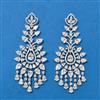 Cubic Zirconia Classic Earring With Rhodium Plating