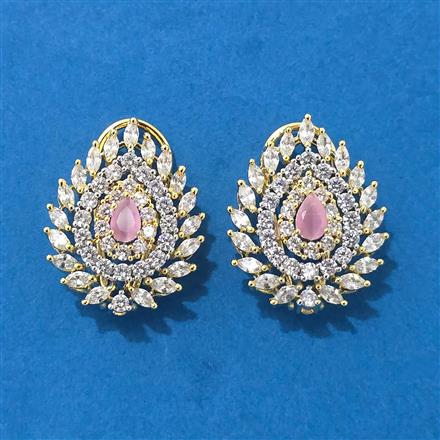 Cubic Zirconia Tops With 2 Tone Plating