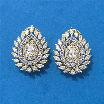 Cubic Zirconia Tops With 2 Tone Plating