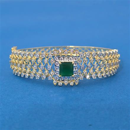 Cubic Zirconia Classic Kada With 2 Tone Plating