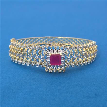 Cubic Zirconia Classic Kada With 2 Tone Plating