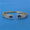 Cubic Zirconia Delicate Kada With Mehndi Plating