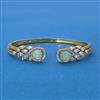 Cubic Zirconia Delicate Kada With Mehndi Plating