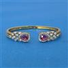 Cubic Zirconia Delicate Kada With Mehndi Plating
