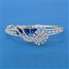 Cubic Zirconia Openable Kada With Rhodium Plating